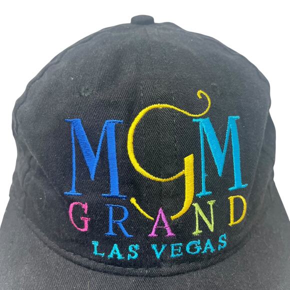 MGM Grand Las Vegas Black Adjustable Cap 1997 Vintage Souvenir Hat - Picture 3 of 11